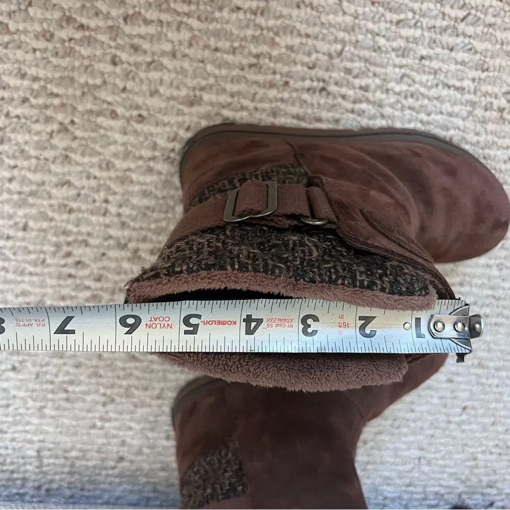 Sorel Rylee Brown Waterproof Winter Mid Calf Slip On Boots